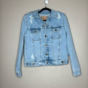 Retrofête Denim Jacket with Shoulder Pads